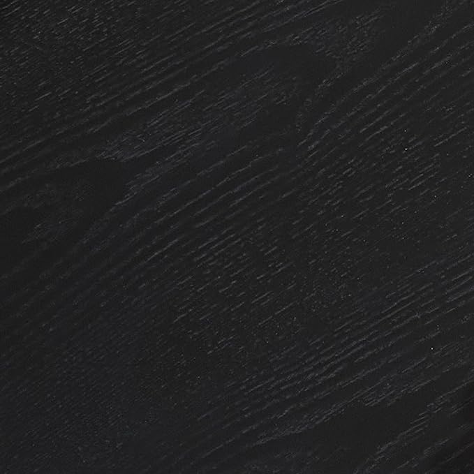 39.37'' Oval Coffee Table for Living Room, MDF Coffee Table Center Table for Bedroom, Modern Coffee Table End Table Side Table Accent Tea Table with Sturdy Pedestal for Apartment Office, Black