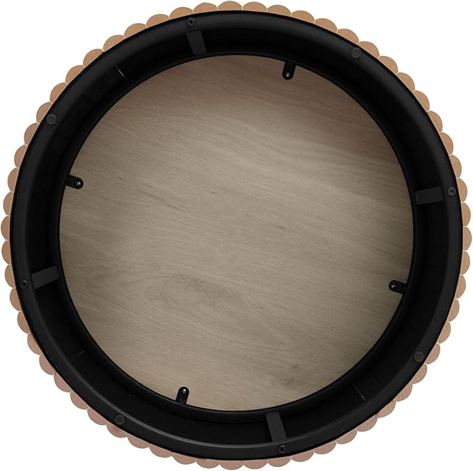 Nesting Coffee Table Set of 2, Modern Round Wooden Circle Accent Coffee Tables for Small Spaces Living Room Bedroom Balcony Office Drum Side Table