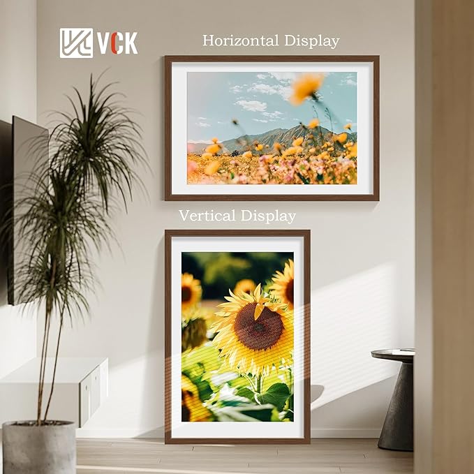 VCK 24x36 Poster Frame 5 Pack - Brown, High-End Wood Picture Frames with Polished Plexiglass, Display 20x30 Photo with Mat or 24x36 without Mat, Art Gallery-Quality, Wall Hanging, Brown