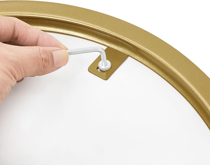 Yaheetech Round End Table Set of 2,16in Faux Marble Accent Table,Modern Side Table with Marble Top and Metal Frame,Small Coffee Table Telephone Table for Living Room/Small Space,Gold