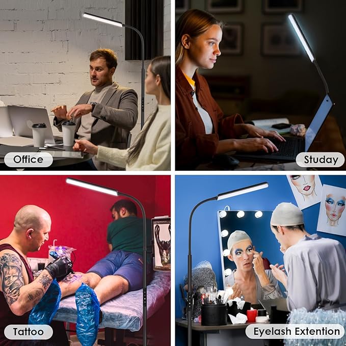 Dimunt LED Floor Lamp, Bright 15W Floor Lamps for Living Room with 1H Timer, Stepless Adjustable 3000K-6000K Colors & Brightness Standing Lamp with Remote & Touch Control Reading Floor Lamps