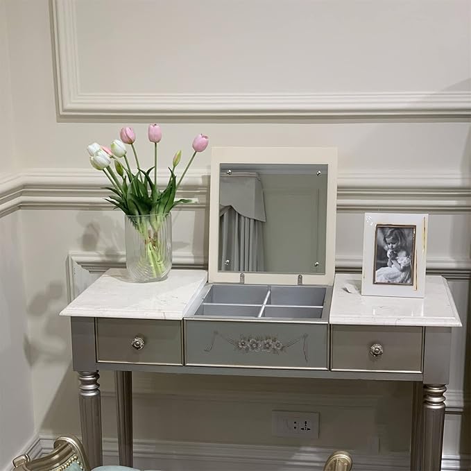 16-inch Premium Real Touch Fake Tulips, Artificial Flowers with Buds, Flexible Stem Easy to Shape, Faux Tulips (Vase not Included), 5-Pack Set of Peppermint White