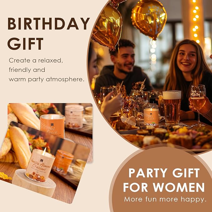 36oz Scented Fall Candles Set, 4Pack Aromatherapy Soy Wax Candles House Warming Halloween Birthday Gifts, Birthday Halloween Chirstmas Candles for Women Men 9oz Apple/Wreath/Cinnamon/Pumpkin Candle