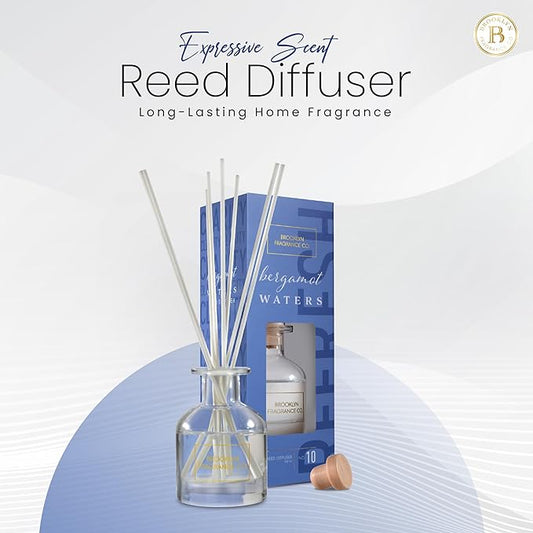 Brooklyn Fragrance Co. Aroma Diffuser - Long Lasting Premium Fragrance - Bergamot Water Air Freshener -Scent Diffuser for a Large Room - 100ML