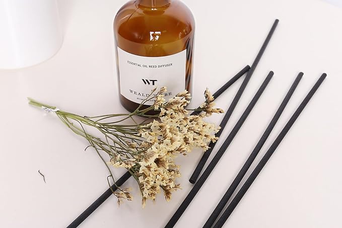 WEALD TRIBE Flower Reed Diffuser Set Lime & Citrus Scent for Bathroom Air Fresheners, Oil Diffuser Sticks | 4.0 fl oz Home Fragrance with Sticks Defusers | House Bedroom Office Shelf Decor