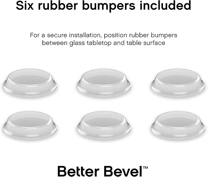 16 inch Round Glass Table Top - Clear Tempered Glass Surface Protector - Safe Beveled Edge - Coffee, Dining and End Table