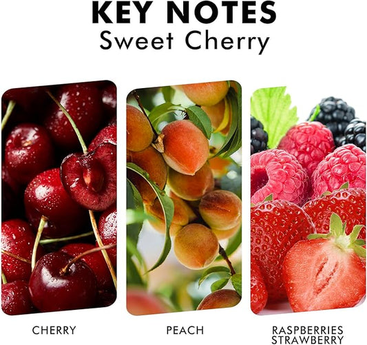 Reed Diffuser Set, Sweet Cherry Oil Diffusers with 6 Rattan Sticks, Home Fragrance Reed Diffuser for Home, Bathroom Decor