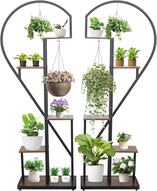 Plant Stands Indoor Tall: 5-Tier Corner Shelves Plant Stand Flower Hanging Planters for Indoor PlantsDisplay for Women(Easter Home Gift) 2PCS