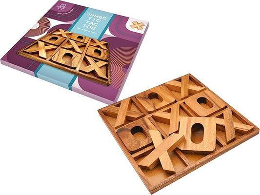 BSIRI Jumbo Tic Tac Toe Board Games - Wall Tic Tac Toe for Rustic Home Decor Farmhouse Decor, Patio Decor, Coffee Table Decor, Ideal Outdoor Games, Game Night, Family Games, Unique Gifts for Couples