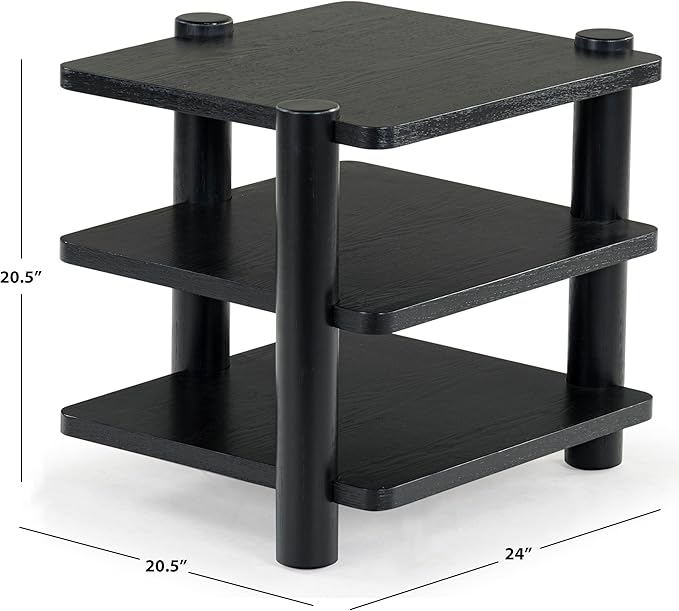 SAFAVIEH Couture Collection Edisyn Black 3-Shelf Accent Table