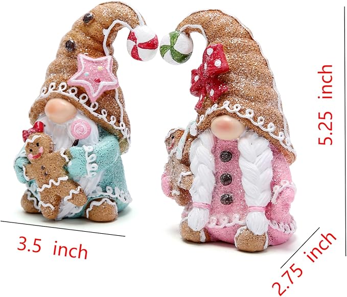 Hodao Christmas Gingerbread Man Gnomes – Christmas Party Home Decor Unique Design Elf Decorations Choice and Special Christmas Decor (Multicolor)