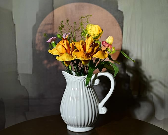 8pcs Luxury PU Orange Flowers Real Touch Wedding Bouquets Artificial Flowers for Decoration DIY Floral Gifts Home Office Table Decor Farmhouse Table Centerpiece Decorations