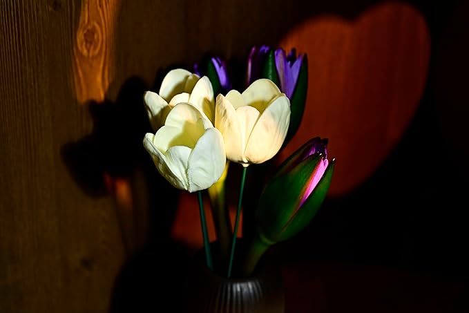 12pcs Warm White Flowers PU Real Touch Flowers Wedding Bouquets Artificial Flowers for Decoration DIY Floral Gifts Cake Topper Home Office Table Decor Farmhouse Table Centerpiece Decorations