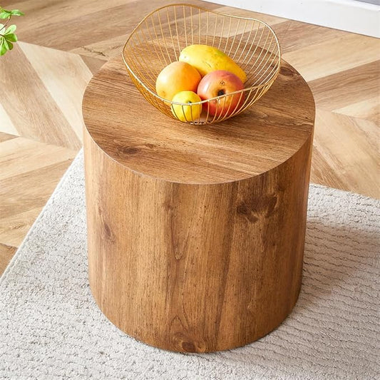 Round Side Table, End Table Living Room Table, Sofa Couch Bedside Table, Nightstand for Small Spaces, No Assembly Required - Ready to Use