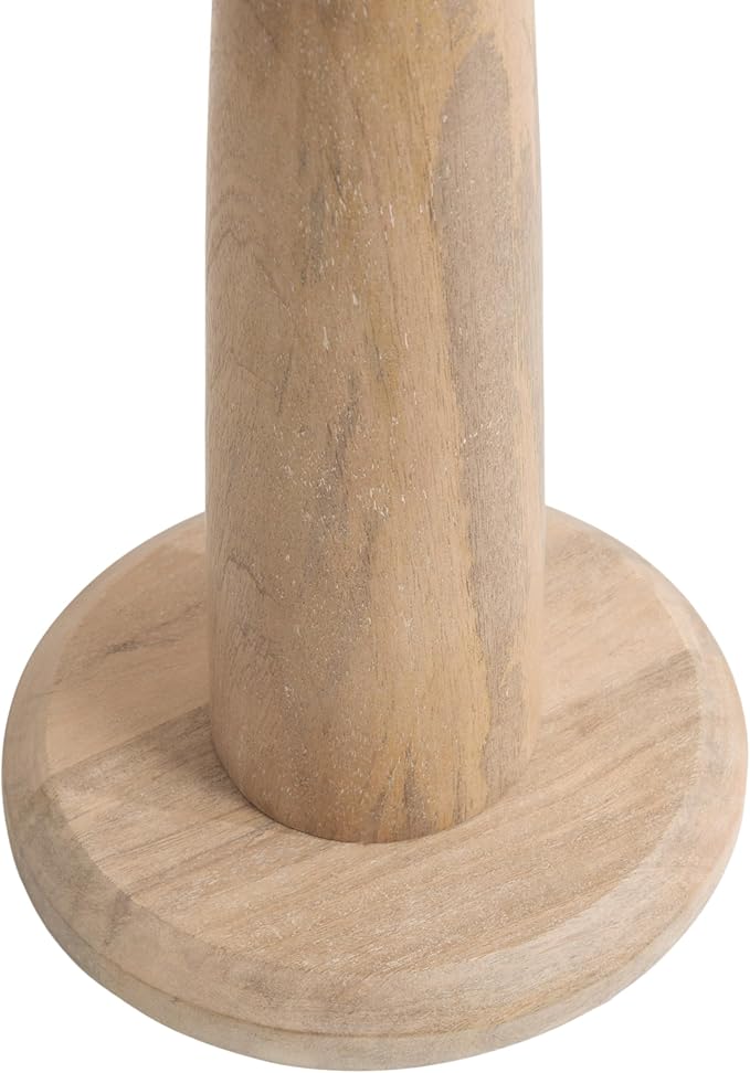 Kate and Laurel Jakob Modern Wooden Round Side Table, 12 x 24, Light Natural, Circle Pedestal Table for Use as Bedroom Nightstand, Indoor Plant Stand, or Decorative Living Room Table