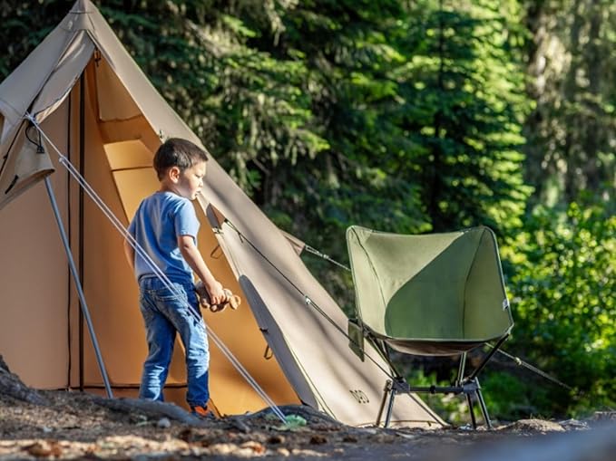 DOD Sugoi Chair - A Portable Camping and Backpacking Chair - Adjustable to The Ideal Height and Seating - Angle for Any Outdoor Activity - Olive