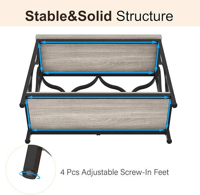 IBF Narrow Entryway Table with Storage, Modern Wood Metal Console Sofa Table Behind Couch Tables, Industrial Narrow Hallway Table for Living Room Home Office Foyer Entry Way Entrance, Grey, 39.4 Inch