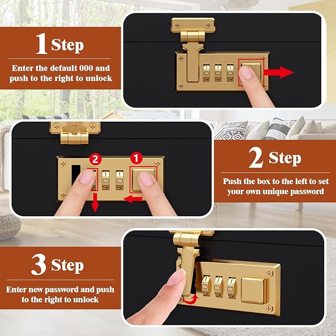 Lockable stash box with rolling tray – Premium bamboo box organizer with grinder, jars & brushes | Stylish wooden stash boxs, spacious Storage Box, great large stash box for home,Holiday Gift