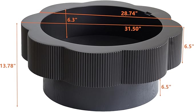 31.50" Modern Coffee Table with Storage, Round Wood Coffee Table Center Table for Living Room, Apartment, Office, Black