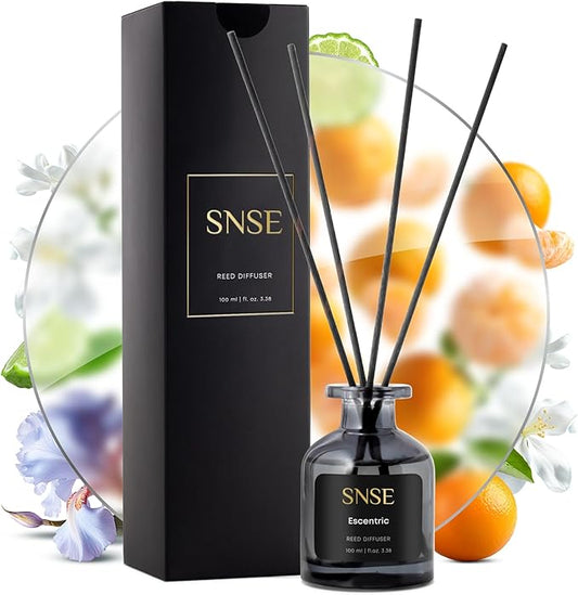 SNSE Escentric Reed Diffuser Set - Premium Reed Diffusers for Home with Diffuser Reeds, Luxurious Gift Aroma, Sophisticated Scent, Ideal for Relaxation, Elegant Home Fragrance