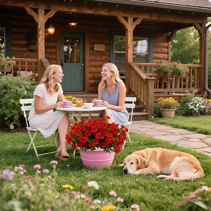 12 Bundles Artificial Flowers for Outdoor Indoor Fake Flowers UV Resistant Artificial Outdoor Flowers Fake Plants Beautiful Faux Flower for Porch Garden Home Patio Decor Home Wedding (Red)