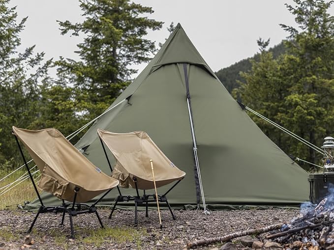 DOD Sugoi Chair - A Portable Camping and Backpacking Chair - Adjustable to The Ideal Height and Seating - Angle for Any Outdoor Activity - Tan