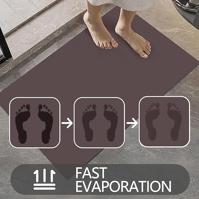 Ultra Thin Door Mat Indoor Entrance, 1/10 in Thin Door Mats for Inside Entry, Non-Slip Rubber Backing Washable Doormat, Fade Resistant, Absorbent, Low Profile Dirt Trapper, 35"X24",Coffee