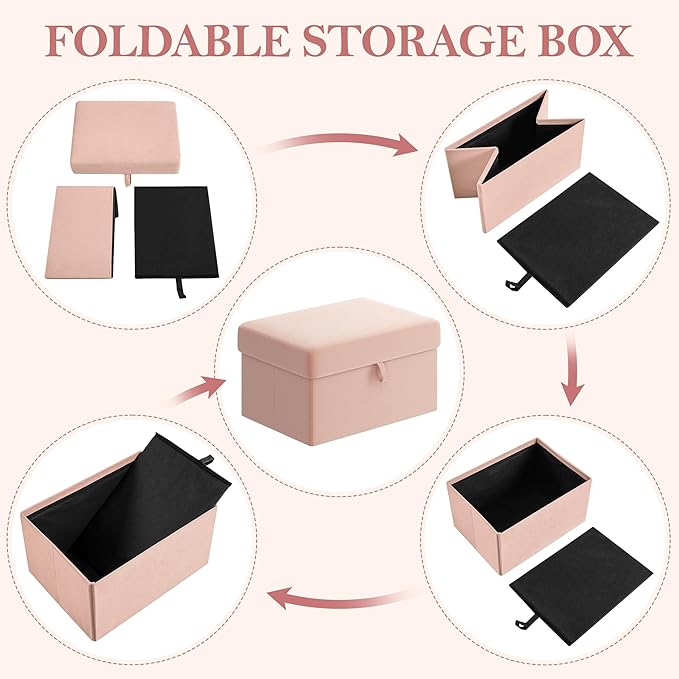 Yaheetech Small Accent Barrel Chairs for Living Room Set of 2, Velvet Cute Reading Corner Chair with Storage Footrest Lumbar Pillow for Bedroom Small Space Pink