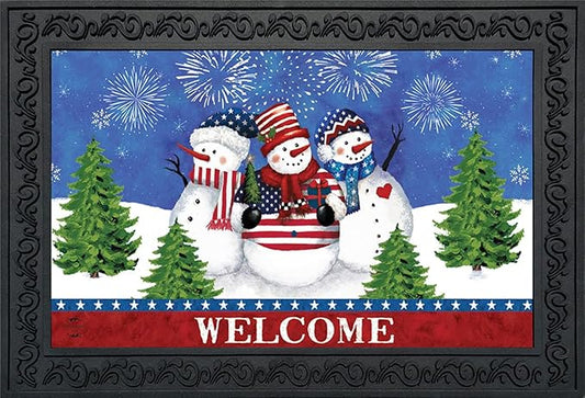Briarwood Lane American Snowmen Winter Doormat
