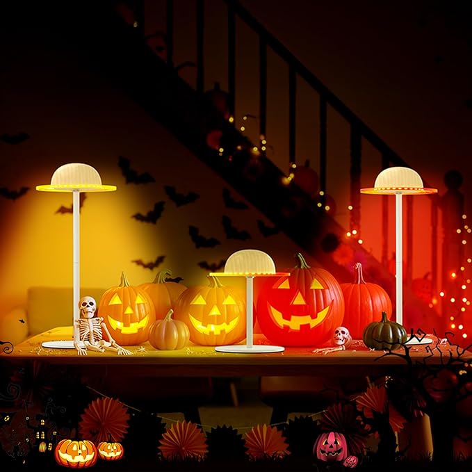 Nreonrick RGB Table Lamp,Wireless Bottle Lamp, Dimmable Color Changing Desk Lamp, Music Sync Bedside Lamp with Remote and Touch Control for Bedroom,Bar,Halloween Decor (1 Pack)