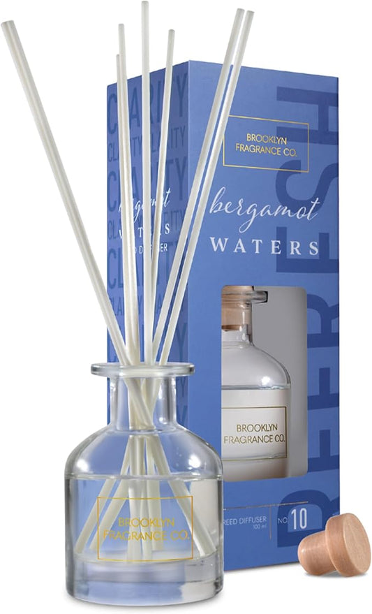 Brooklyn Fragrance Co. Aroma Diffuser - Long Lasting Premium Fragrance - Bergamot Water Air Freshener -Scent Diffuser for a Large Room - 100ML