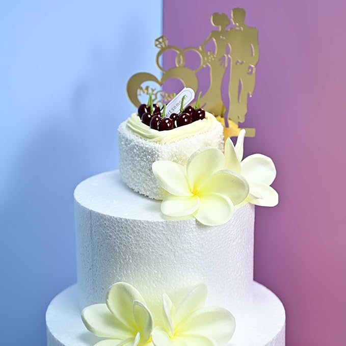 Birthday Gifts for Women 10pcs Warm White Flowers PU Real Touch Flowers Hawaiian Plumeria Frangipani Artificial Flowers for DIY Birthday Gifts Wedding Gifts Home Decor Table Centerpiece