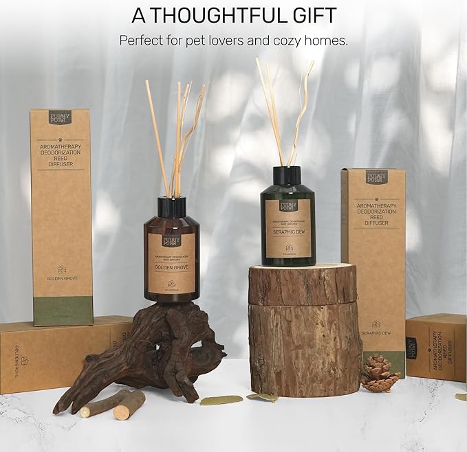 Pet-Safe Reed Diffuser - Gentle Fragrance for Pets, Long-Lasting Aroma, IFRA Certified | Alcohol & Preservative-Free
