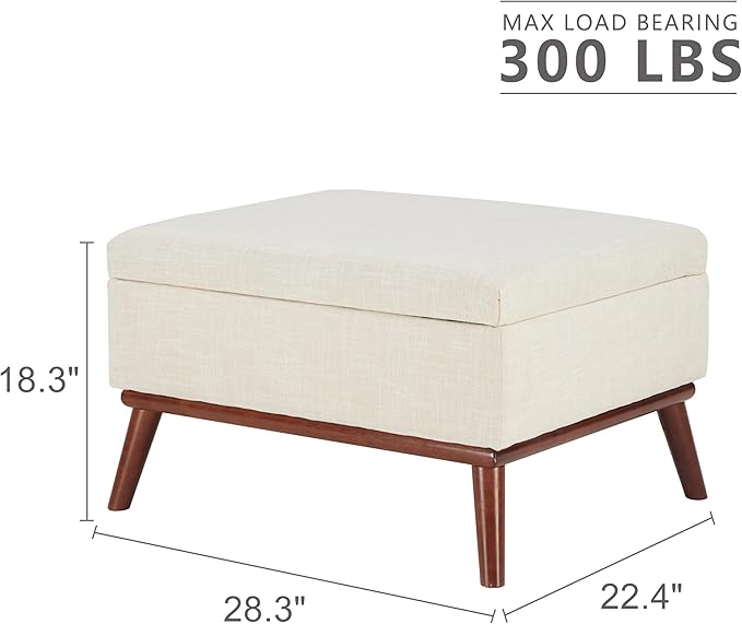 Tbfit 65" W Loveseat Sofa with Ottoman Coffee Table, Mid Century Modern Love Seat Couches for Living Room, Button Tufted Upholstered Small Couch for Bedroom,Easy to Install Love Seats Furniture, Beige