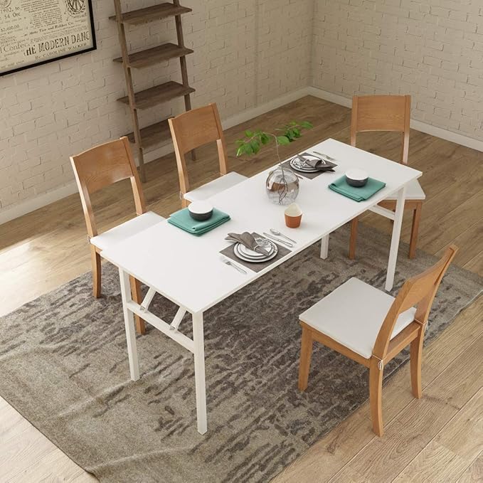 Need Home Office Desk - 62 Inches Large Computer Desk Sturdy Black Table Foldable Desk Gaming Computer Table No Assembly Required AC5DW(157.5 * 60)