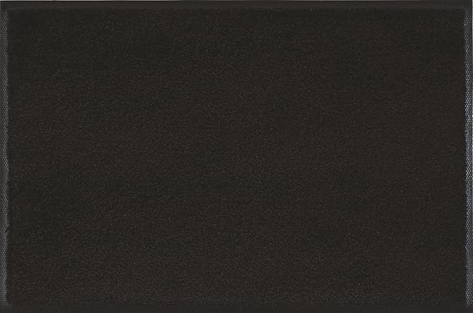 Wash and Dry Monotone Rug, Raven Black Non-Slip Washable Doormat 24x35 in (Medium)