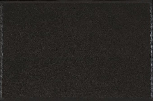 Wash and Dry Monotone Rug, Raven Black Non-Slip Washable Doormat 24x35 in (Medium)