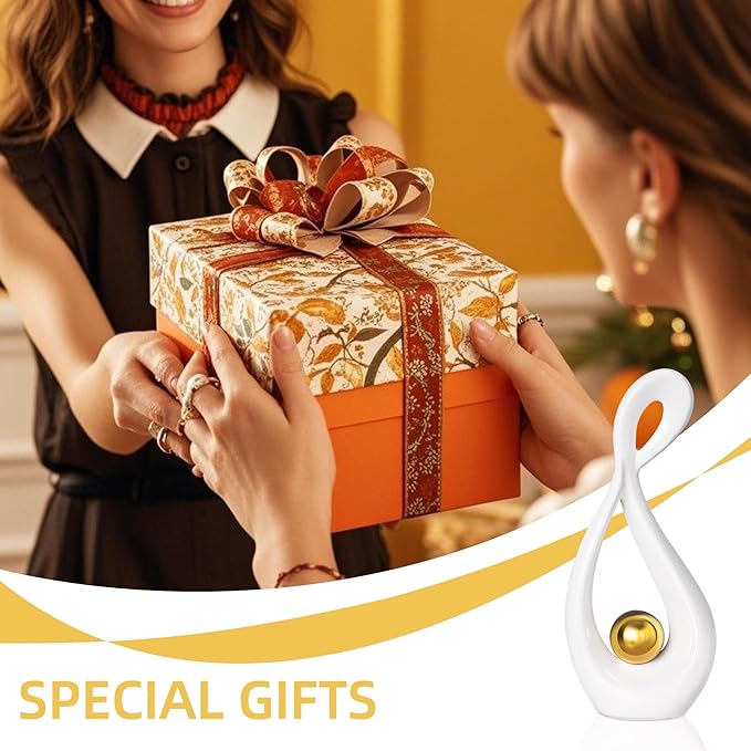 Blue Table Sculptures Home Decor, Living Room Decor Accents, Ceramic Statue Abstract Art Sculpture Table Centerpieces, Modern Shelf Decoration Entryway Table Decor