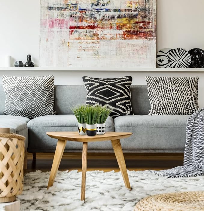 Artificial Plants Small Faux Plant Decor 3Pcs Fake Potted Plant Faux Plants in Pots Fake Grass Pot for Home Table Office Desk Room Bathroom House Indoor Decorative Gifts