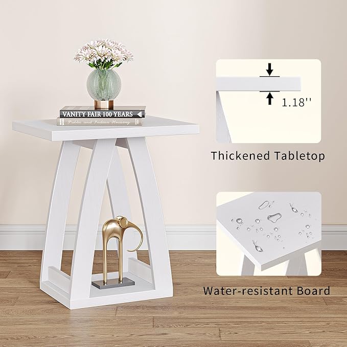 End Tables Living Room Set of 2. Side Tables Living Room. Side Table Beside Sofa. Modern End Table for Home. White End Tables Set of 2