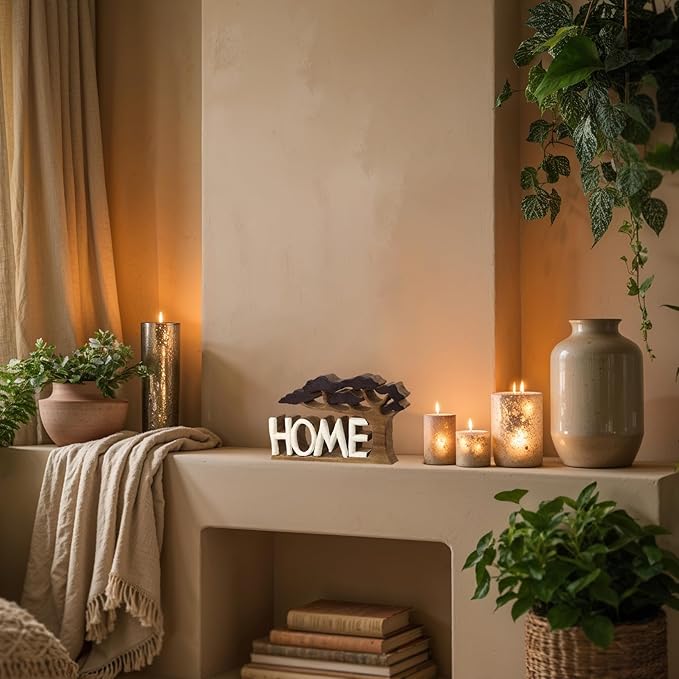 Decozen Gifts for Mom - Wooden Home Sculpture - Mother's Day Birthday Gifts, Home, Office, Living Room, Shelf, Fireplace, Farmhouse, Tabletop, Boho and Mantle Decor - Mothers Day Decorations