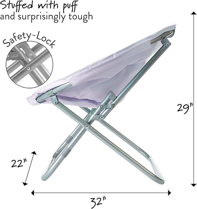 Urban Lifestyle Micromink Foldable Saucer Chair, Lavender