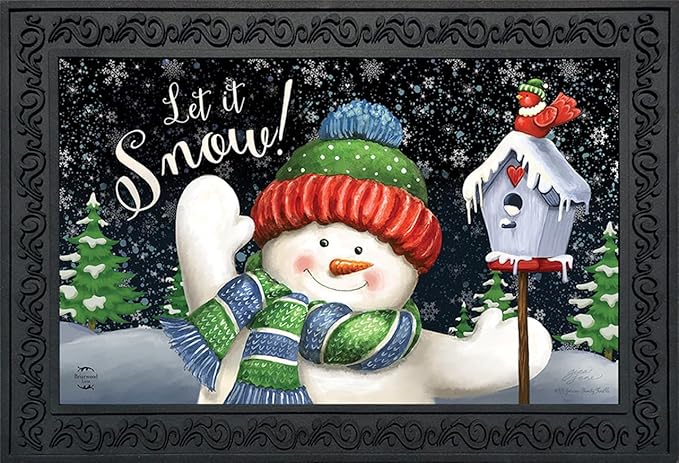 Briarwood Lane Snow Time Snowman Winter Doormat