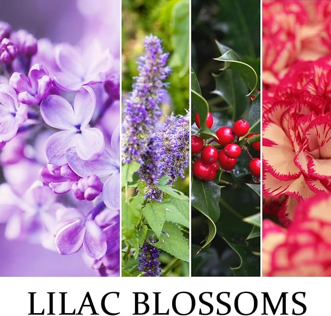 Lilac Scented Candles for Fall Home Decor, 7oz Birthday Candles, Long-Lasting Floral Aromatherapy Candle for Bedroom Bath Gift for Women Birthday New Job House Warming Gifts Halloween Chirstmas Decor