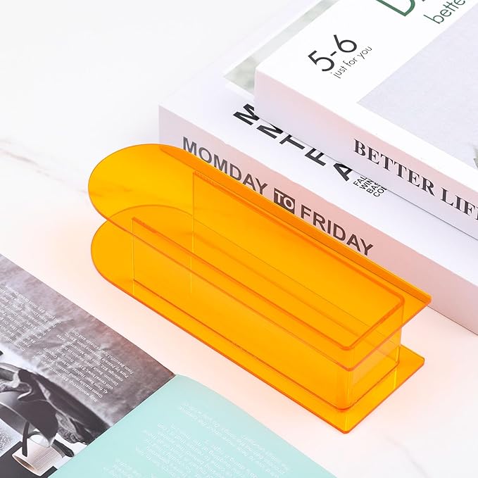 XMGZQ Acrylic Vase, Sunset Orange Arch, Modern Decorative Centerpiece for Home, Bedroom, Living Room Table, Ideal Gift for Wedding, Thanksgiving, House Warming, Anniversary