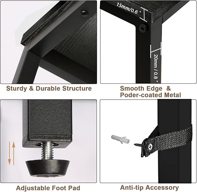 39.4” Console Table, Hallway Entrance Table Sofa Table Behind Couch, for Living Room, Entryway, Easy Assembly, Accent Table, Black