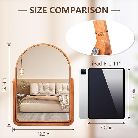 ZOROSY Table Desk Vanity Mirrors for Girl- Portable Folding Makeup Mirrors, Wall-Mounted Mirrors for Living Room, Bathroom,Bedroom (16.5" L x 12" W)