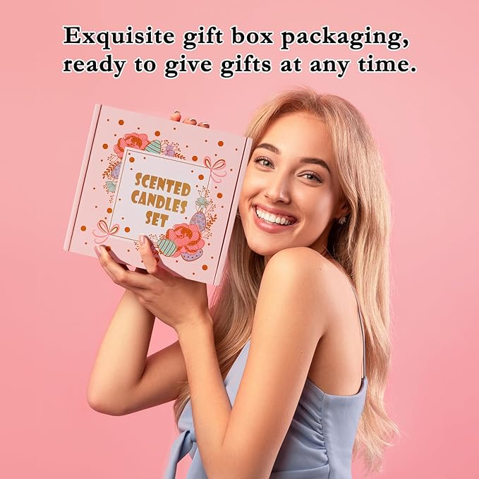 Lilac Scented Candles for Fall Home Decor, 7oz Birthday Candles, Long-Lasting Floral Aromatherapy Candle for Bedroom Bath Gift for Women Birthday New Job House Warming Gifts Halloween Chirstmas Decor