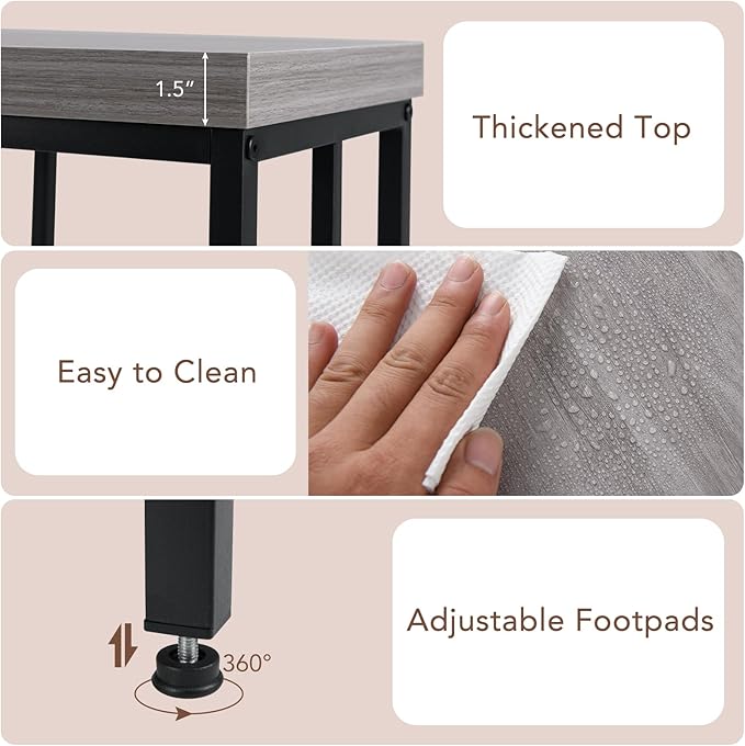 Giantex 71" Console Table, 2-Tier Extra-Long Entryway Table w/Storage Shelf, Faux Wood Top, Narrow Sofa Table with Geometric Frame, Behind Couch Entry Table for Living Room, Hallway, Foyer