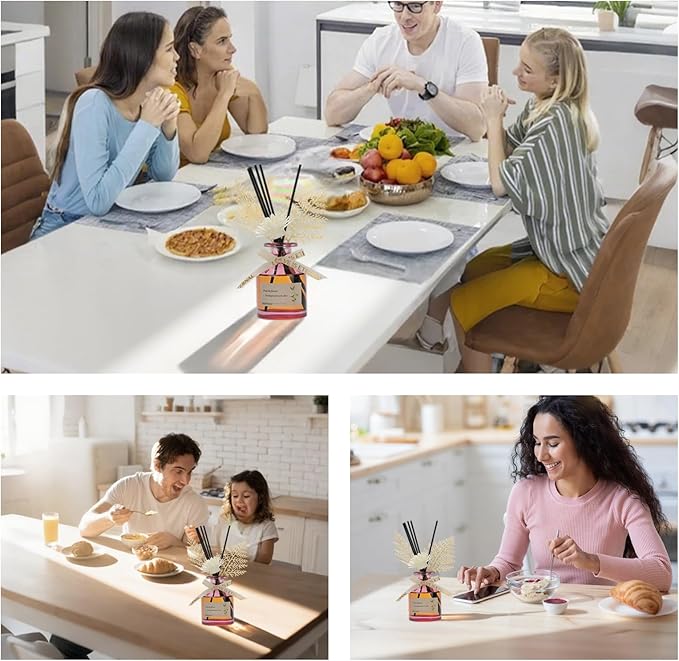 Rose Scented Reed Diffuser 130ML - Romantic Floral Scent, Long-Lasting Fragrance Oil, Elegant Glass Bottle,Aroma Diffuser Stick, Perfect for Bedroom, Bathroom, Living Room,Office